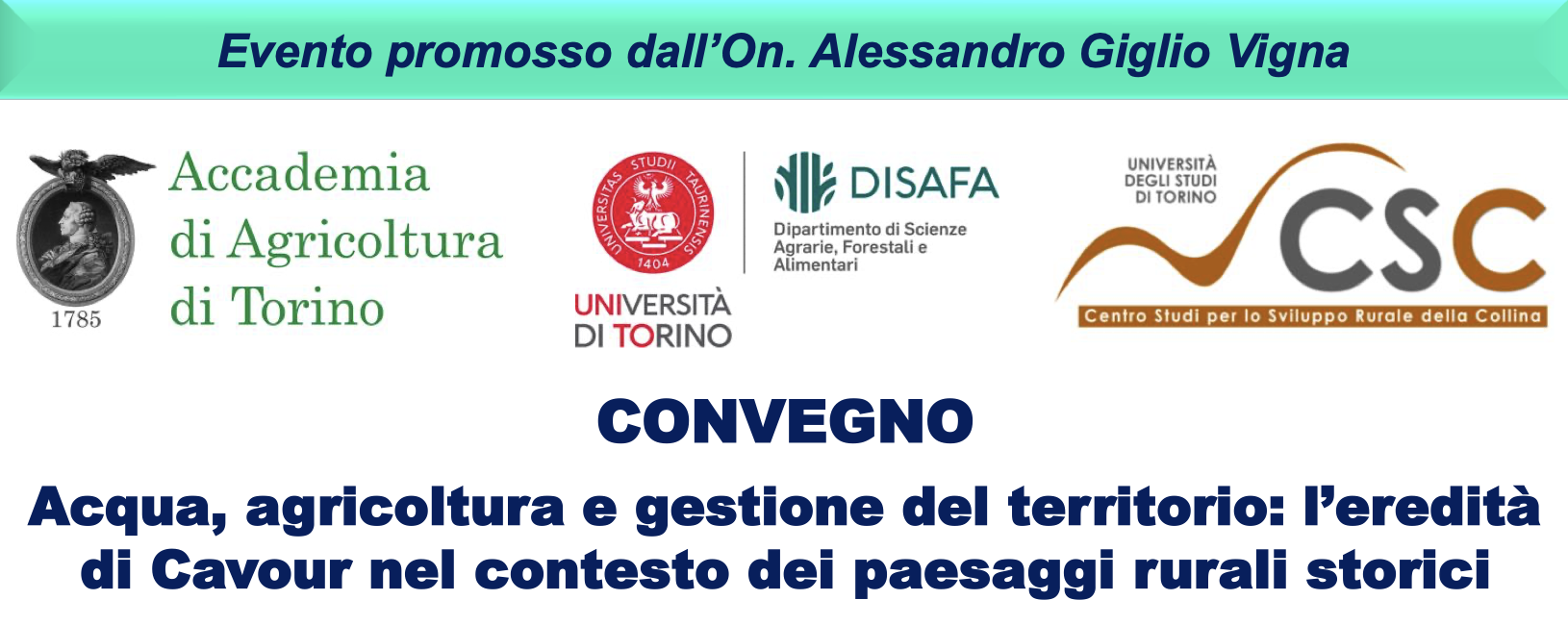 Acqua, agricoltura e gestione del territorio: l'eredità di Cavour nel contesto dei paesaggi rurali storici